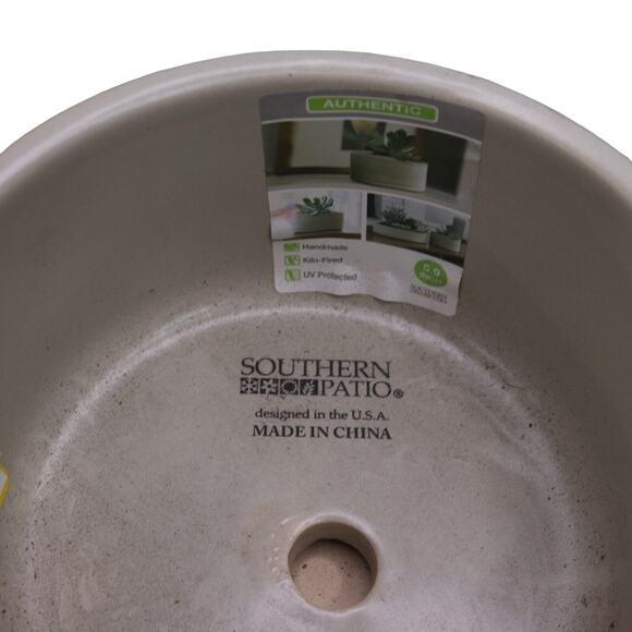 Liesl Small 5.9" x 3.5" 2 qt. Beige Ceramic Indoor Succulent Indoor Planter - Picture 2 of 4